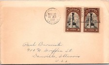 GOLDPATH: Canada cover 1939 to USA special cancel CV941_P23