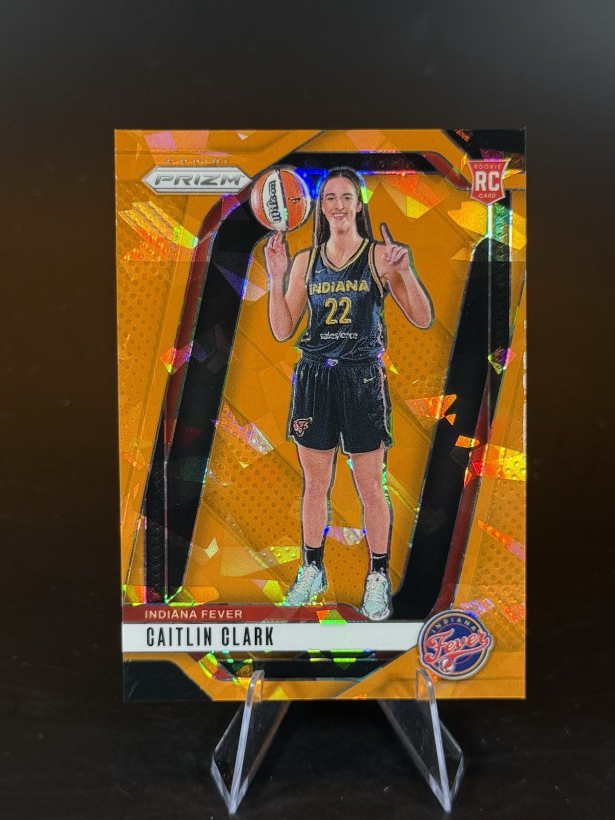 2024 Panini Prizm - Caitlin Clark Rookie Orange Ice Variation RC #145 Fever