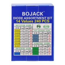 Diode Assortment Kit 240 pcs Rectifier Fast Recovery Switching 1N4001 1N4004