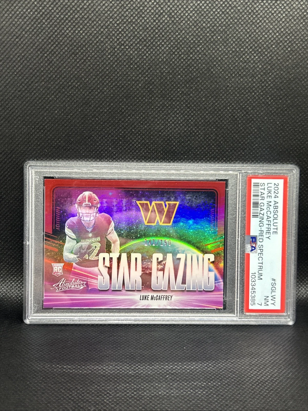 Luke McCaffrey Panini Absolute Star Gazing #SGLWY Red Spectrum