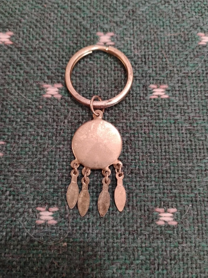 Chaveiro apanhador de sonhos vintage nativo americano bronze design exclusivo lindo - Imagem 4 de 4