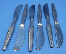 Lot of 6  Tischfein 18/8 Dalia 8-1/2" Dinner Table Knife