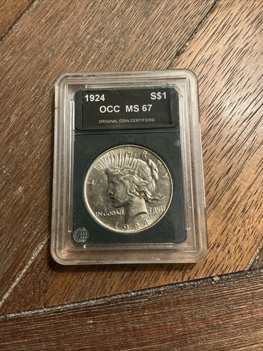 Uncirculated Silver 1924 Year Peace Dollars (1921-1935) for sale