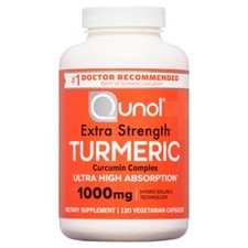 Complejo de curcumina tumérica Qunol Extra Strength 1000 mg 120 cápsulas