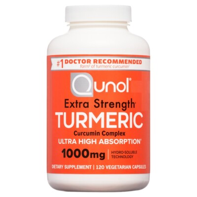 Qunol Extra Strength Tumeric Curcumin Complex 1000mg 120 Capsules