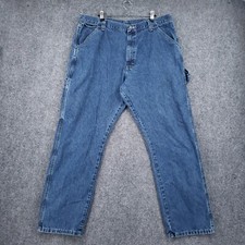 Wrangler Jeans Mens 38x31 Blue Five Star Premium Carpenter Straight leg Denim