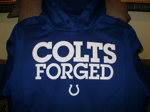 NFL Indianapolis Colts Nike Therma-Fit Sideline Pullover Hoodie Jacket Men's XL - Picture 3 of 12