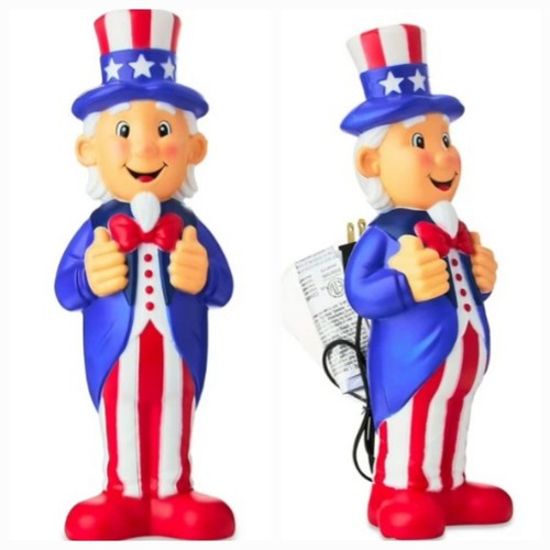 14" Patriotischer Unabhängigkeitstag Uncle Sam beleuchtete Blasform 4. Juli Dekor