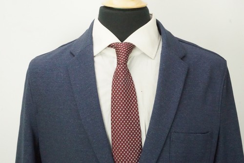 Saks Fifth Avenue Modern Heathered Blue Rayon Blend 2 Pc Travel Suit Sz XL - Picture 2 of 11