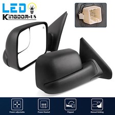 Pair Power Heated Tow Mirrors For 2002- 2008 Dodge Ram 1500 03-09 Ram 2500 3500