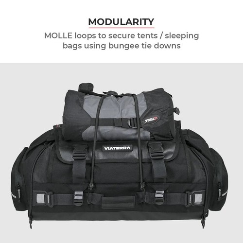 "VIATERRA HAMMERHEAD UNIVERSAL TAILBAG, BLACK" FOR ALL MOTORCYCLES - Picture 13 of 21
