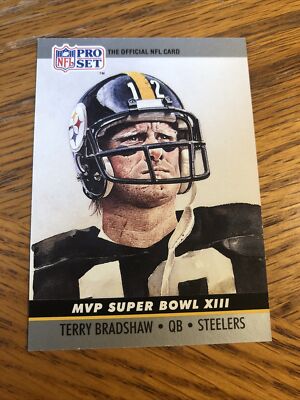 1990 NFL Pro Set Terry Bradshaw MVP Super Bowl XIII #13 HOF