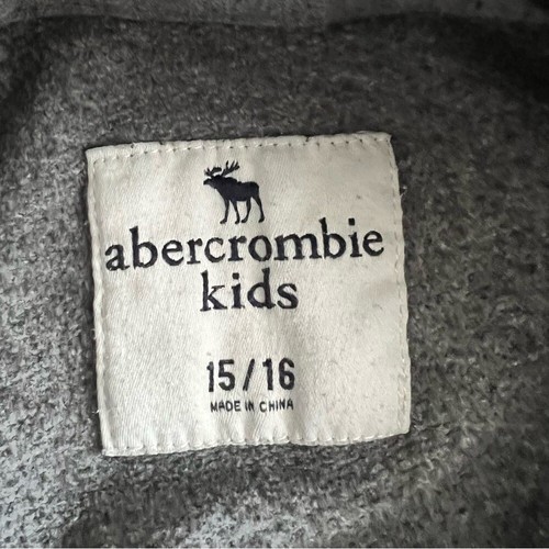 Abercrombie Kids Hoodie Boys 15/16 Pullover Ombre Comfort Streetwear Gray Black - Picture 3 of 7