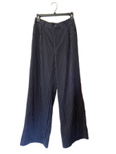 Cider Blue Black & White Pin Striped Trousers - size S
