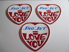 Vintage3 SNO-JET I Love You Stickers Snowmobile Sled Snow Machine 3 x 3 Inches