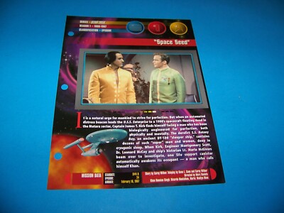 Star Trek Season 1 ''Space Seed'' Star Trek Universe 1997
