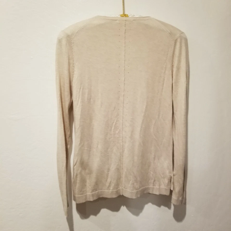 Suéter Pullover Para Mujer Esprit Cuello en V Tejido Manga Larga Tostado Ligero Informal Foto 2 de 4