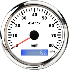 85mm GPS Speedometer 0-80MPH Odometer Gauge Waterproof For Car Marine Boat Truck