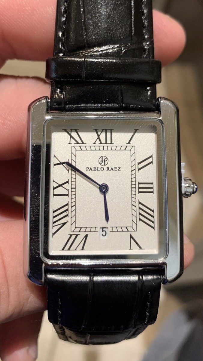 Pablo Raez 40mm Black Leather Men