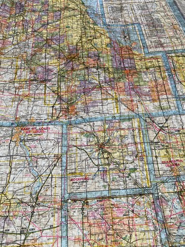 Vintage Illinois Fold-Out Map Official Highway Map 1985-86 AO State Museum Cover - Picture 8 of 9