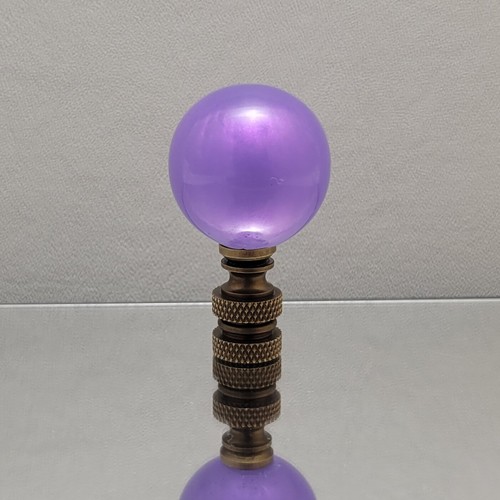 Handmade Resin Lamp Finials/Need Custom Colors? Nickel/Polished/Antique Base - Picture 32 of 51