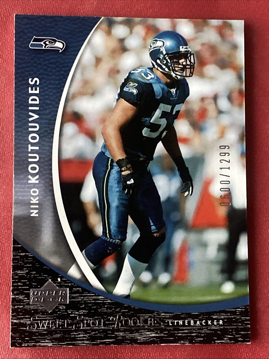 2004 Sweet Spot # 127 Niko Koutouvides Card # 600/1299 Seahawks
