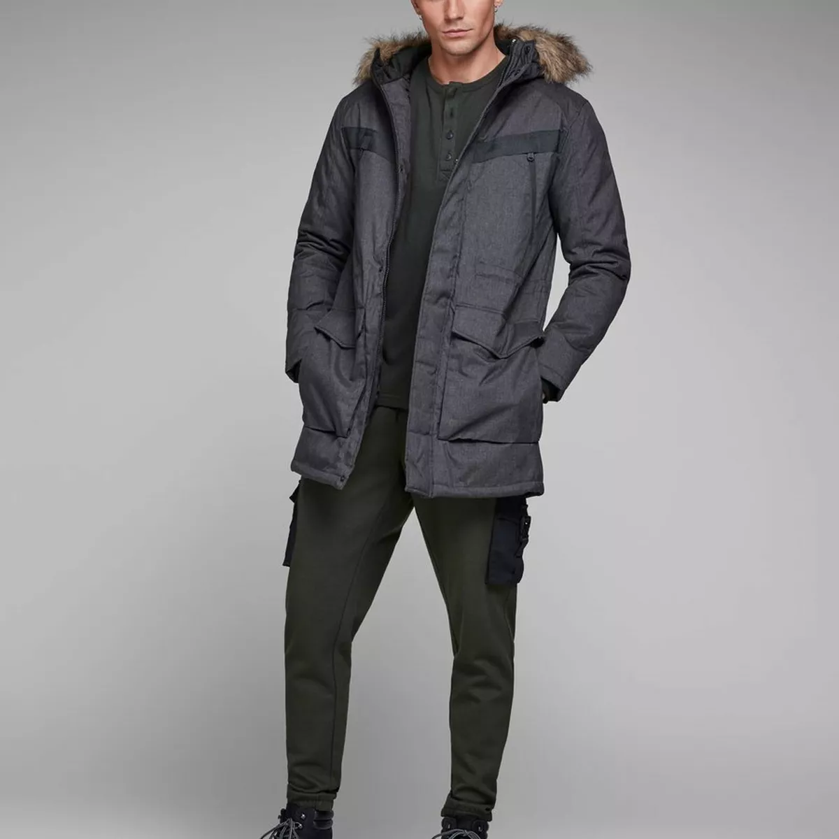Jack & jones core earth best sale parka
