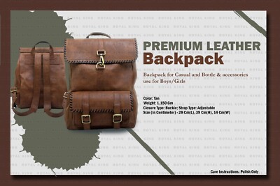 Vintage Leder Executive ''Rucksack für Damen und Herren 100 % echt''