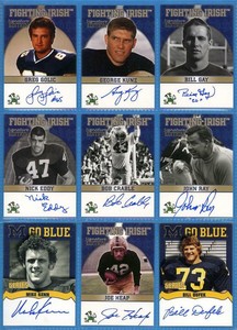 golic notre greg dame fighting signed irish signature edition card