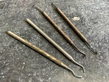 OLD VINTAGE RARE CLEV-DENT CURETTE EXTRACTOR T OOL SET OF 4