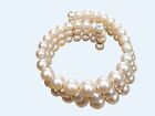 3 Strand Graduated Faux Pearl Wrap Bracelet Adjustable Size
