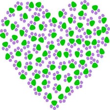 30 Custom Mardi Gras Paw Heart Personalized Address Labels