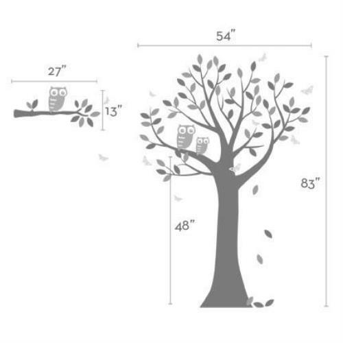 Tree Decal with Owls and Butterflies - Bild 5 von 10