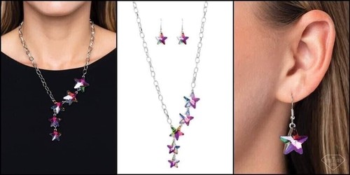 NEU PAPARAZZI "STAR-CROSSED SPARKLE" MULTICOLOR ÖLPEST HALSKETTE - Bild 2 von 2