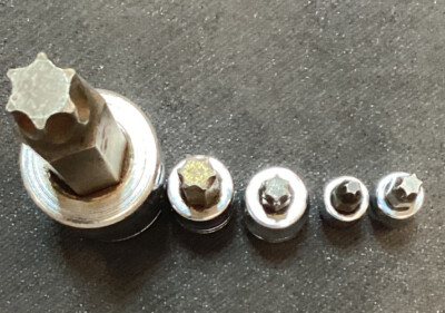 Snap On Torx Socket Set T20, T30, T40, T50, T60 Stxl60, ftx850, ftx40a, ttxr10e