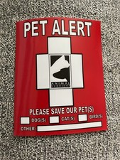 Pet Alert Safety Decals Two Count Static Cling Glass Surface Window Stickers