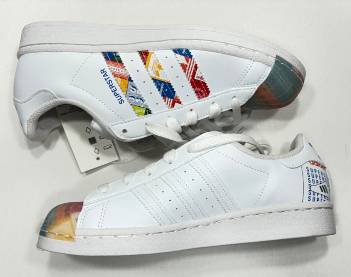 Adidas Mens Superstar Multi Logo Shoes Size 5.5 | eBay