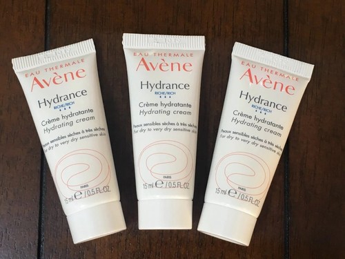 3 X Avene Hydrance Rich Hydrating Cream 0.5 oz 15ml Travel Mini Size ~ New!! ❤️