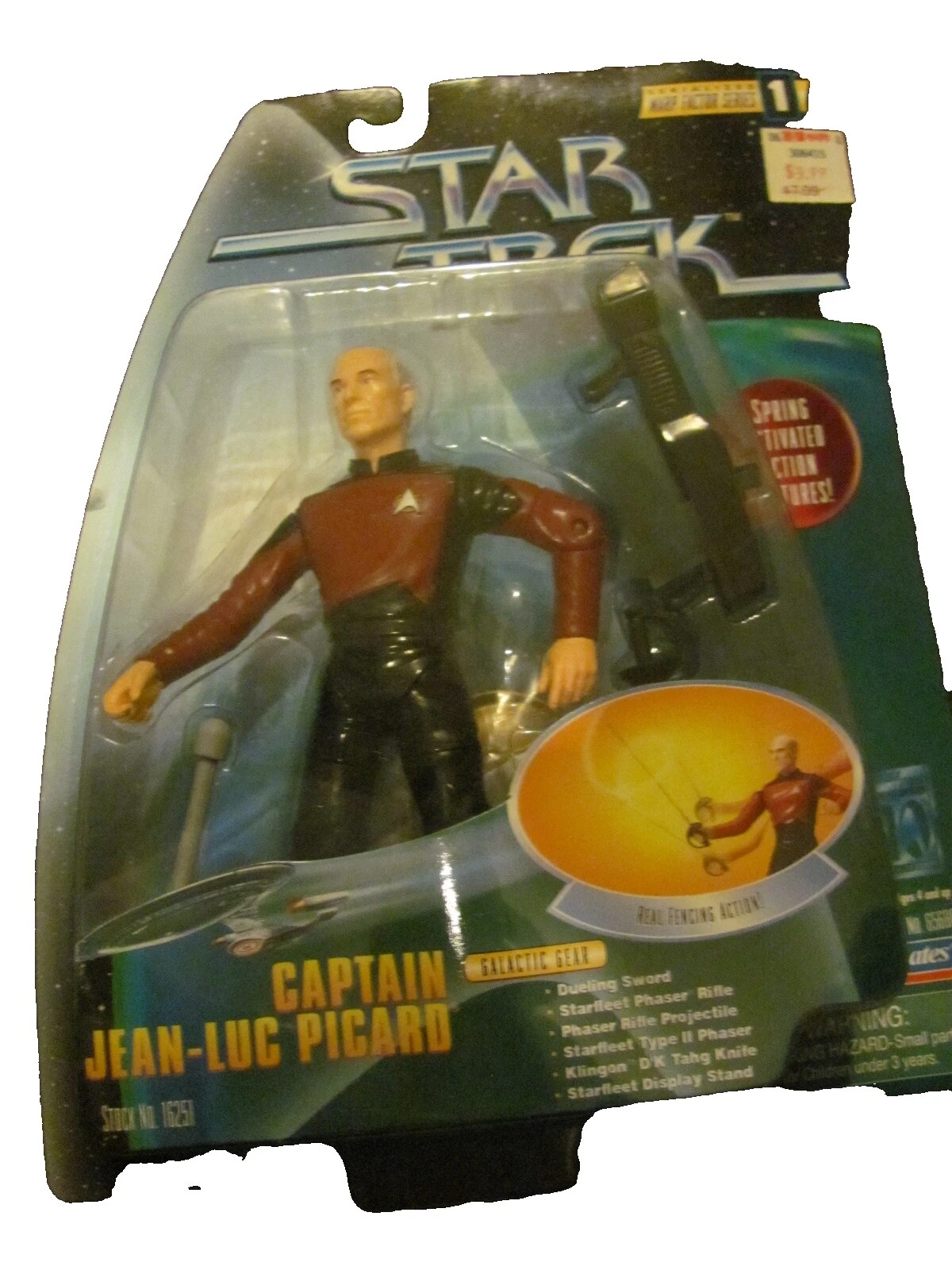 Playmates Toys el capitán Jean-Luc Picard figuras de acción de acción