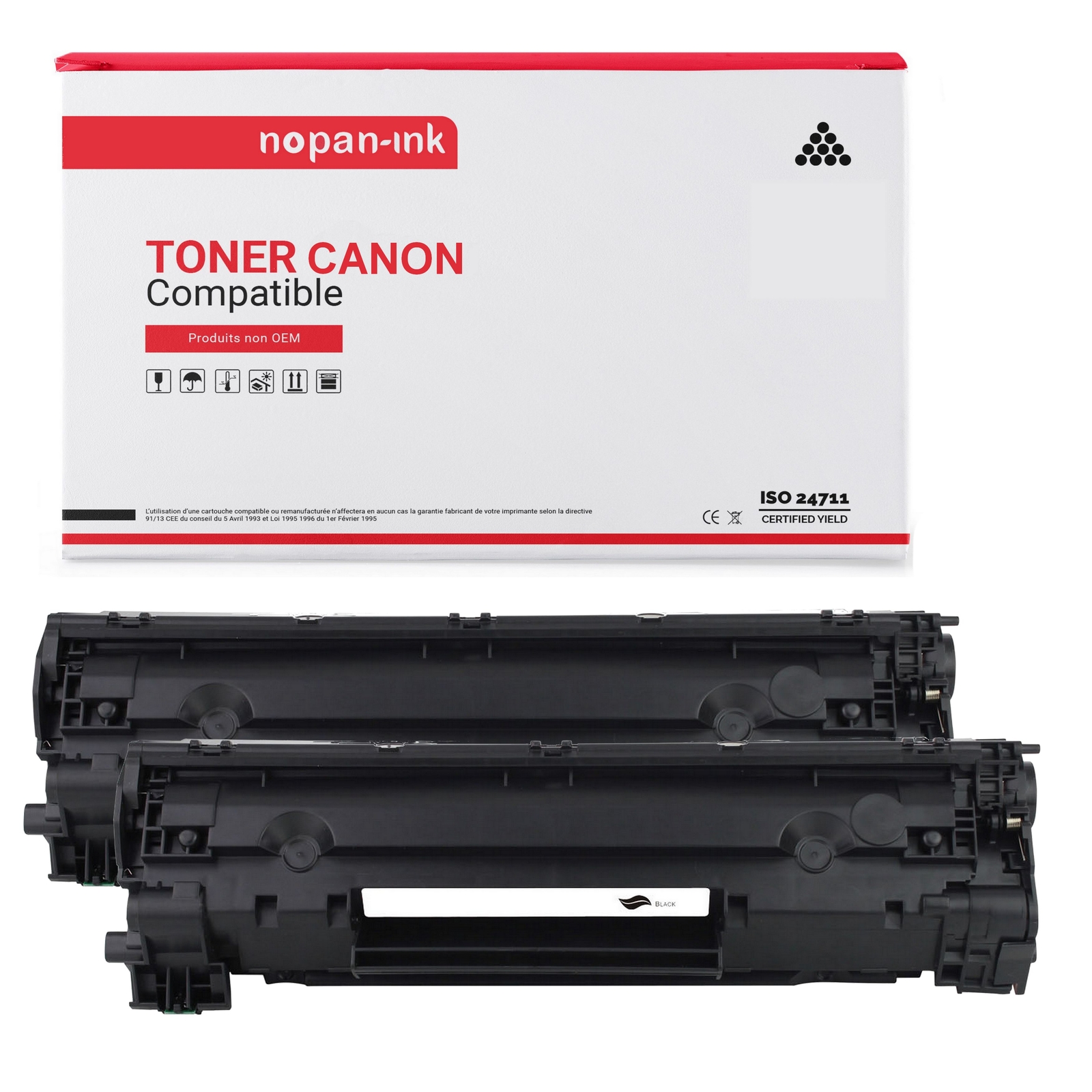Toner CE285 noir compatible Canon pour imprimer sans traces vos rapports