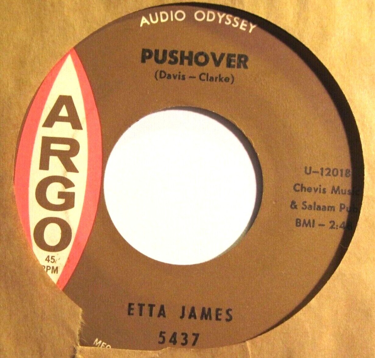 ETTA JAMES * 45 * I Can't Hold It / Pushover * VG/ VG+ USA ORIG