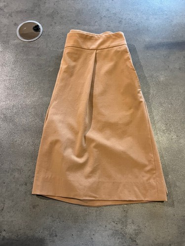 LA COLLECTION Beige Tan Knee Length High Waist Women Pleated Shorts Size 2 Wool - Picture 6 of 12