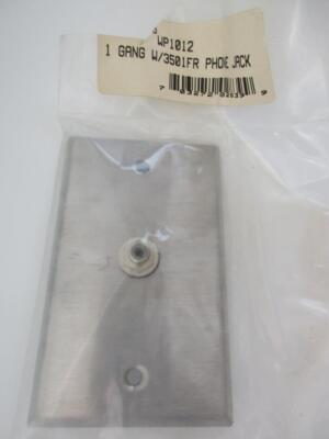 ProCo WP1012 RCA Phono Fem Stainless Single Gang Wall Plate Switchcraft 3501FR