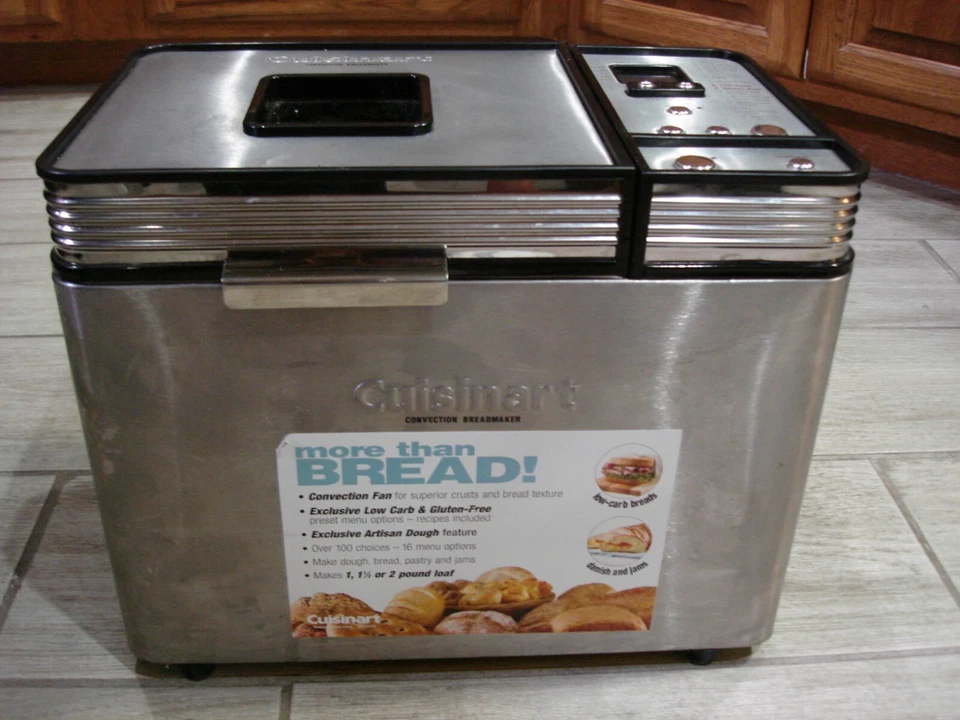 Cuisinart CBK-200 Convection Breadmaker W/Manual-Recipe Book -Tested/Works Great - Image 3 of 4