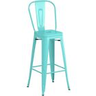 30' High Seafoam Metal Cafe Restaurant Barstool Chair For Indoor or Outdoor