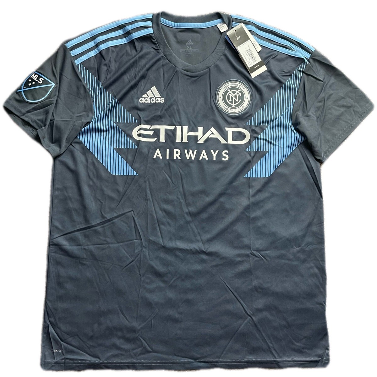 ウェア adidas MLS new york city FC Home 14/15 New York City FC MLS Adidas Men's Bright Cyan Long Sleeve