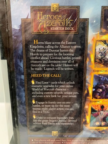 WORLD OF WARCRAFT HEROES OF AZEROTH TRADING CARD GAME STARTER DECK NEW SEALED - Imagen 8 de 10