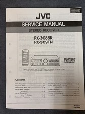 JVC RX-308BK  RX-309TN Service Manual Original w/Schematics, Parts, etc 