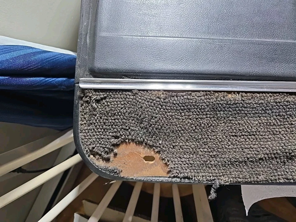 Pontiac Firebird 1968-69 T/A Pass Side Deluxe panel de puerta negro original 7743384 OEM Foto 4 de 4