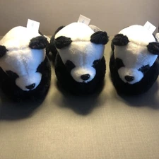 Wishpets Pandy Panda Bear Qty 3 Mini Finger Hugger Plush Rare 2007 New w/tags